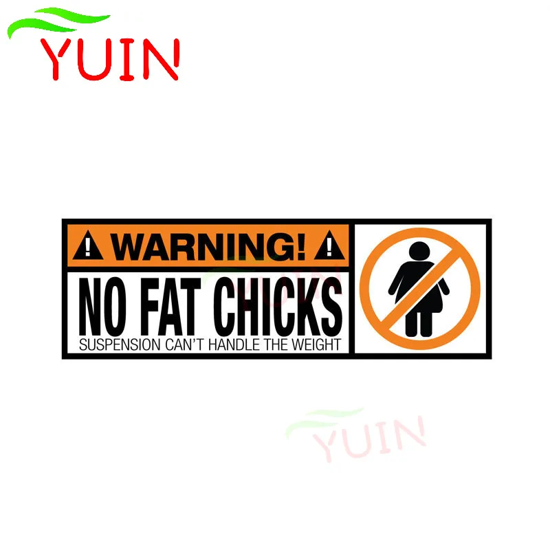 Предупреждающая забавная наклейка из ПВХ, без полных цыплят, аксессуары для украшения автомобилей, водонепроницаемая фотография, 19*6 см