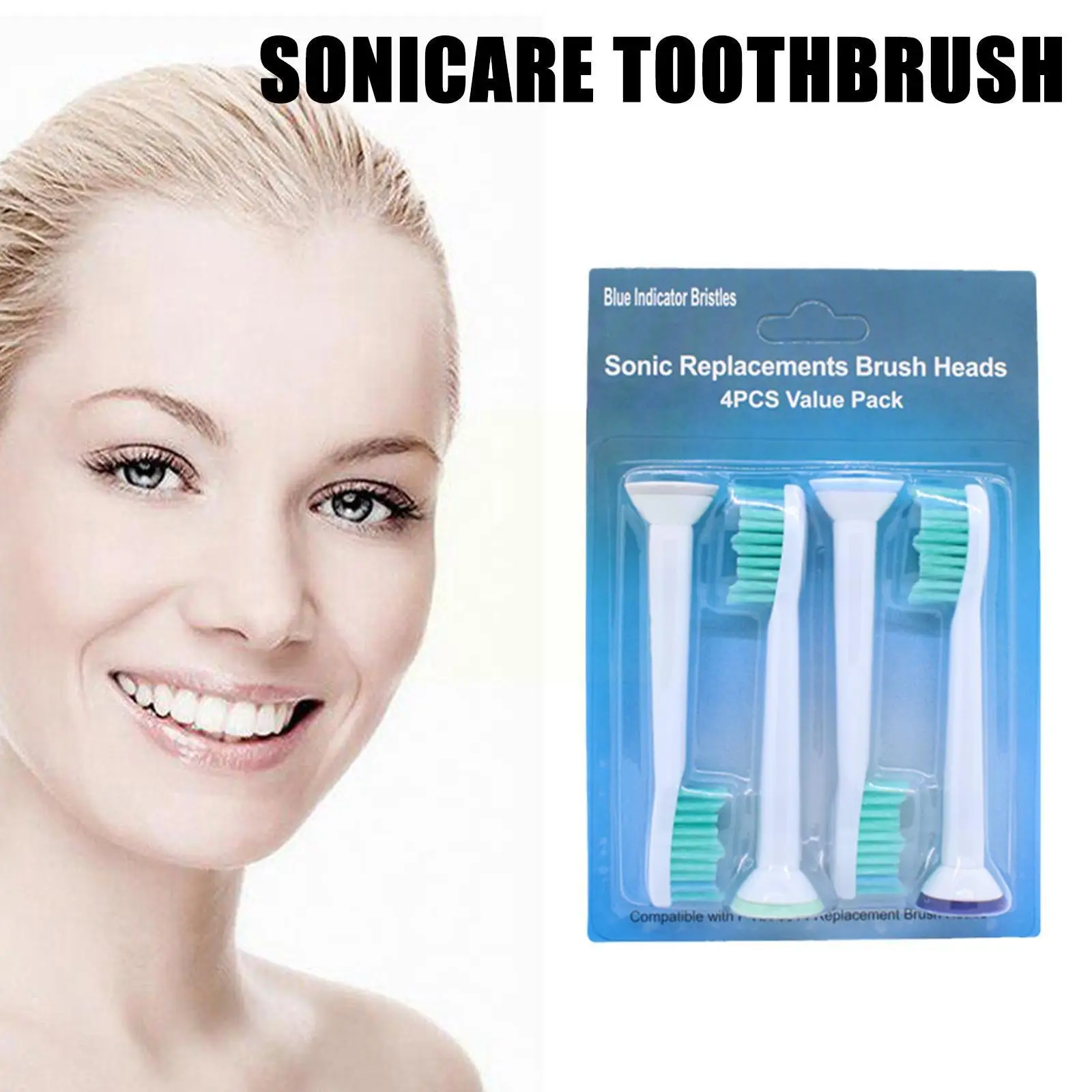 

4 Pieces/Set Universal Electric Sonic Toothbrush Nozzle Toothbrush Electric Soft Replacement Head Bristle Toothbrush Head Z0X0