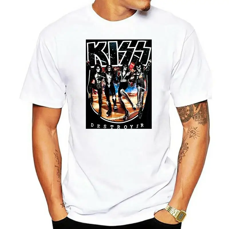 

Kiss Classic Album Destroyer Rock 70's T-Shirt mens S-3XL Vintage Style for youth middle-age the old Tee Shirt