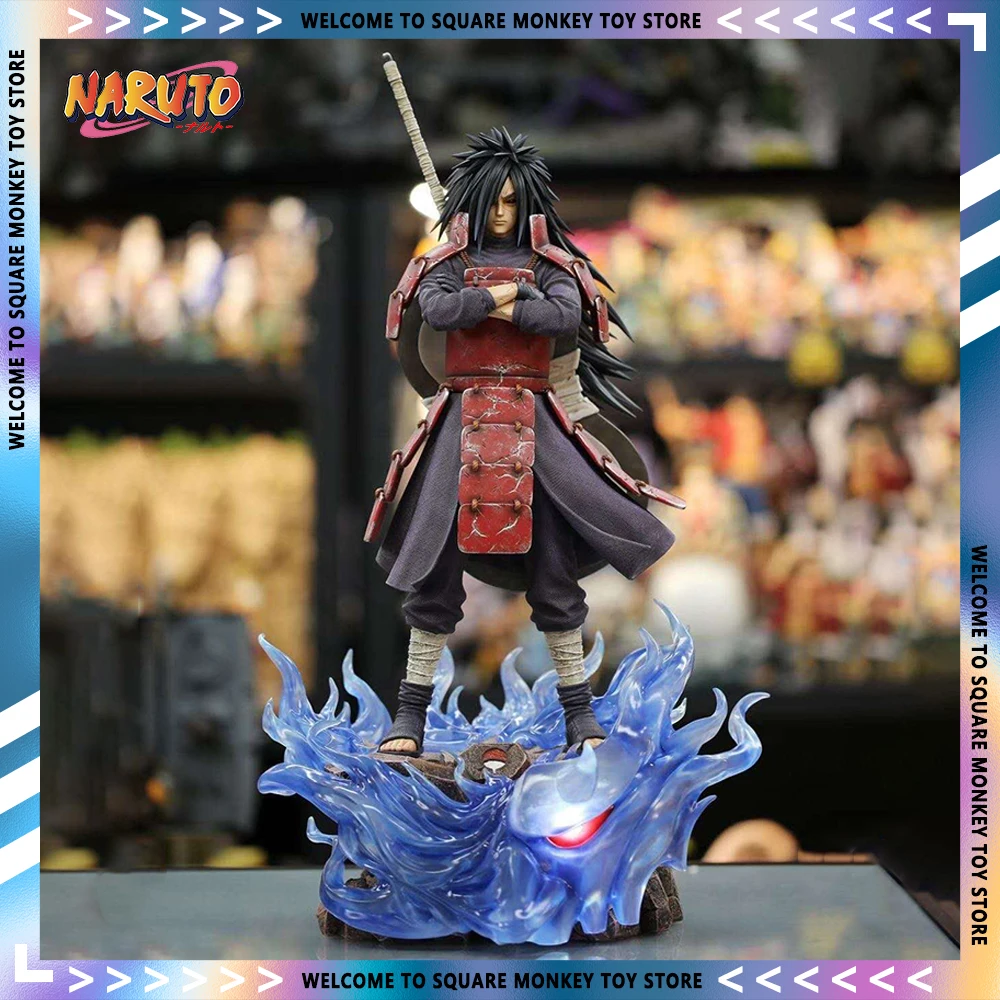 

62cm Naruto Shippuuden Anime Figure Kyuubi Susanoo Uchiha Madara Figurine PVC Statue Collectible Model Desk Decoration Toys Gift