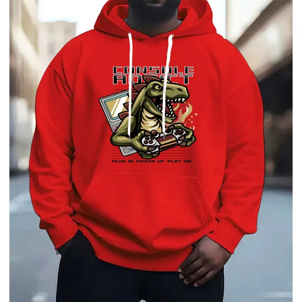 TOQUCL плюс размер однотонные мужские толстовки флисовые теплые модная уличная