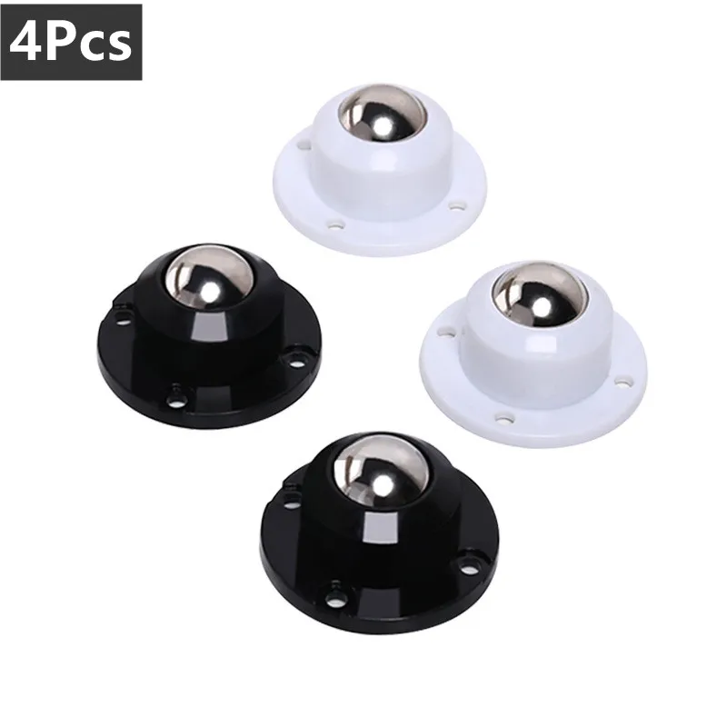 

4Pcs New Wheels for Furniture Stainless Steel Roller Self Adhesive Furniture Caster Strong Load-bearing Universal 360° Wheel