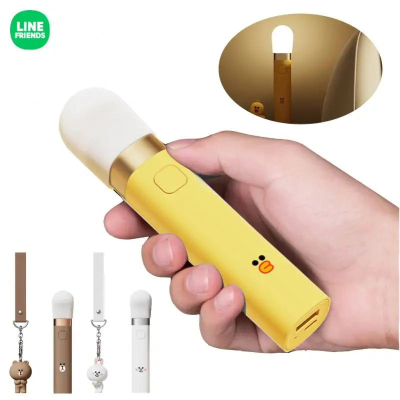 

Line Friends Led Flashlight Power Bank Function 3 Switch Modes Flashlights Portable Torch for Camping Hiking Fishing Girls Gifts