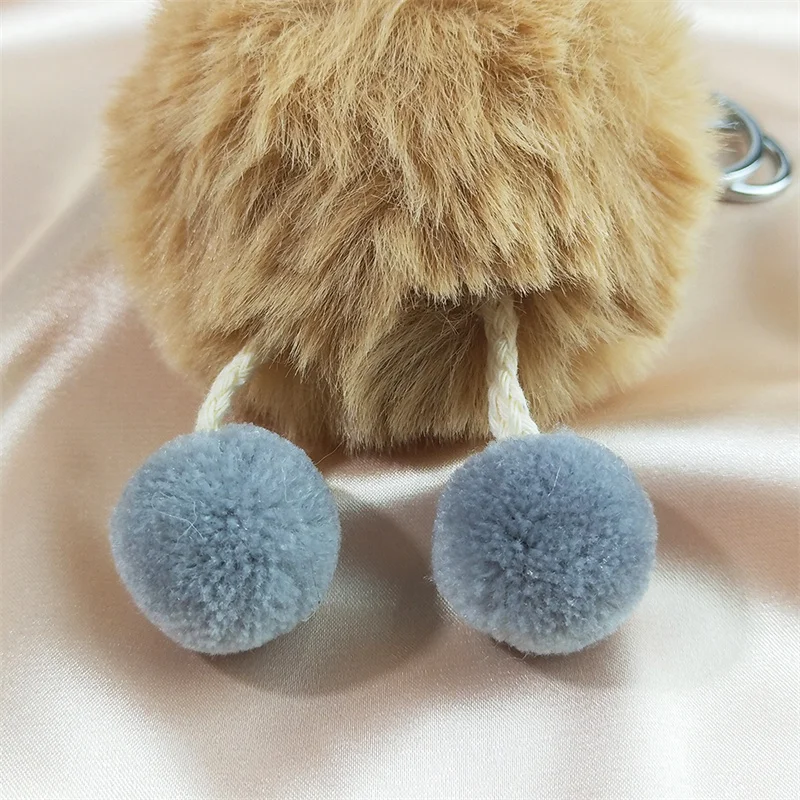 Милый брелок с длинными ушками кролика для женщин и девочек плюшевый шар