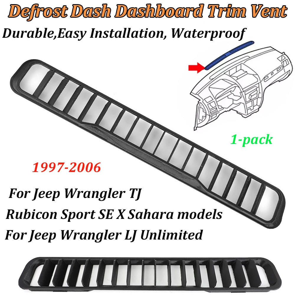 Для 1997-06 Jeep Wrangler TJ LJ размораживатель размораживание приборной панели накладка