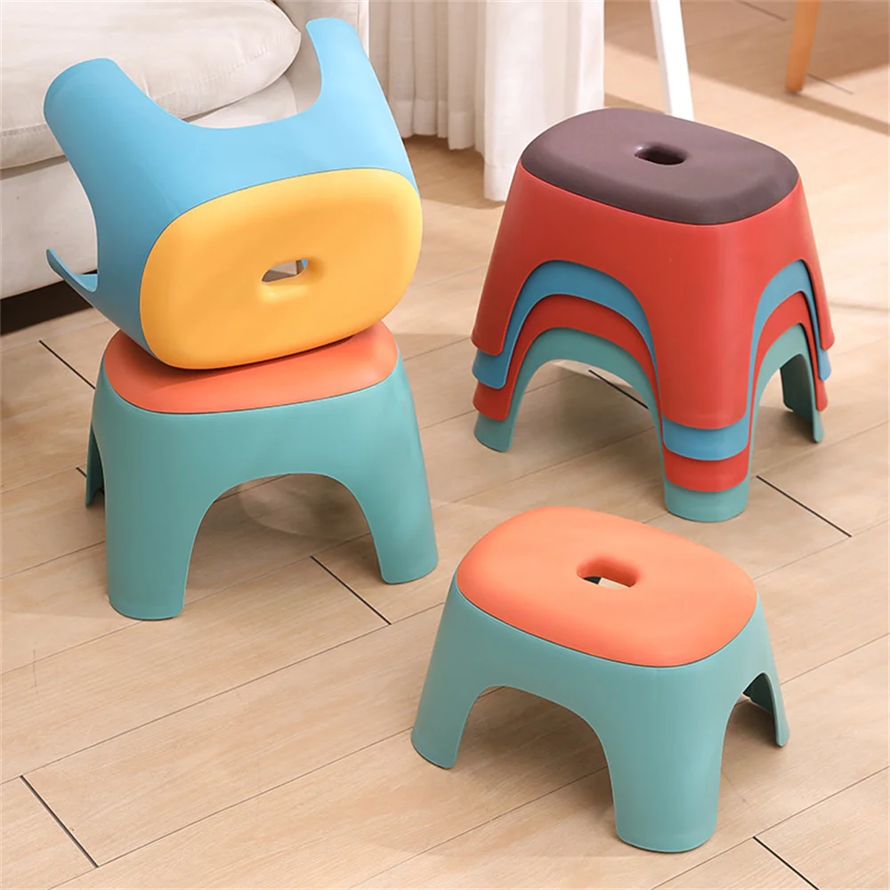 

Подходящий цвет домашний пластиковый детский стул для ванной утолщенный нескользящий скамейка для смены обуви устойчивый прикроватный ст...