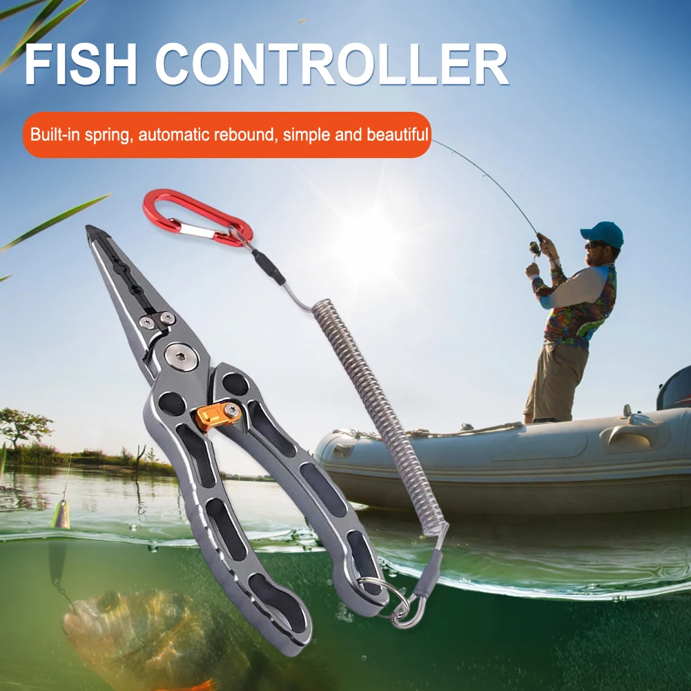 

Titanium Alloy Fish Controller Labor-Saving Fish Nose Pliers Convenient Multifunctional Portable Lightweight for Angler Supplies