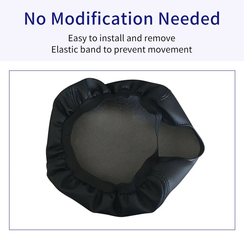 Black Leather Center Console Lid Armrest Box Cover Trim For Toyota Land Cruiser Prado 150 2010-2018 Accessories