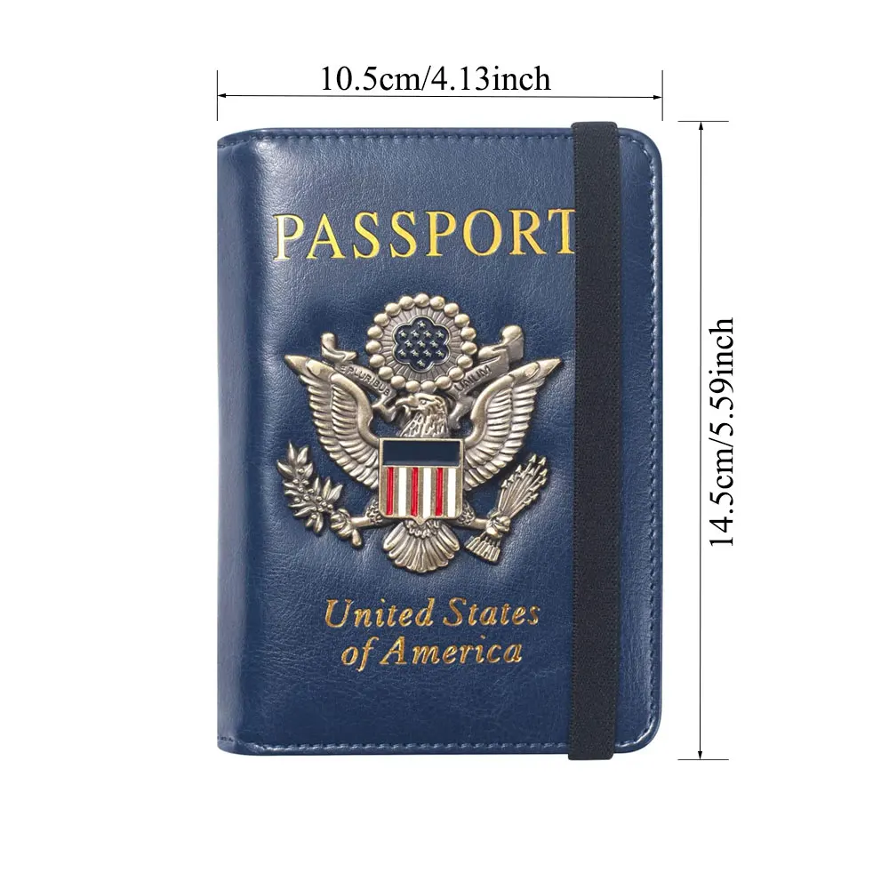 PU RFID Passport Cover Credit ID Card Wallet Waterproof Document Business Bandage Passport Holder Travel Multifunction Protector
