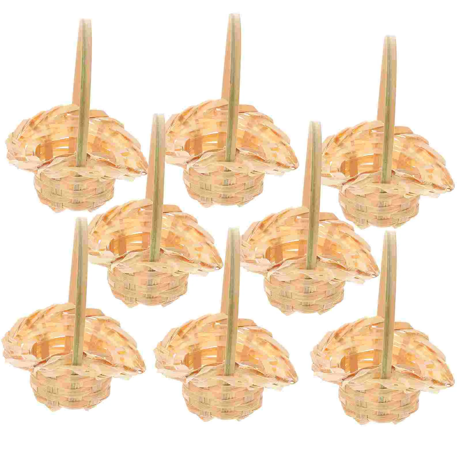 

8Pcs Mini Flower Baskets Woven Small Storage Basket Wedding Holiday Decors
