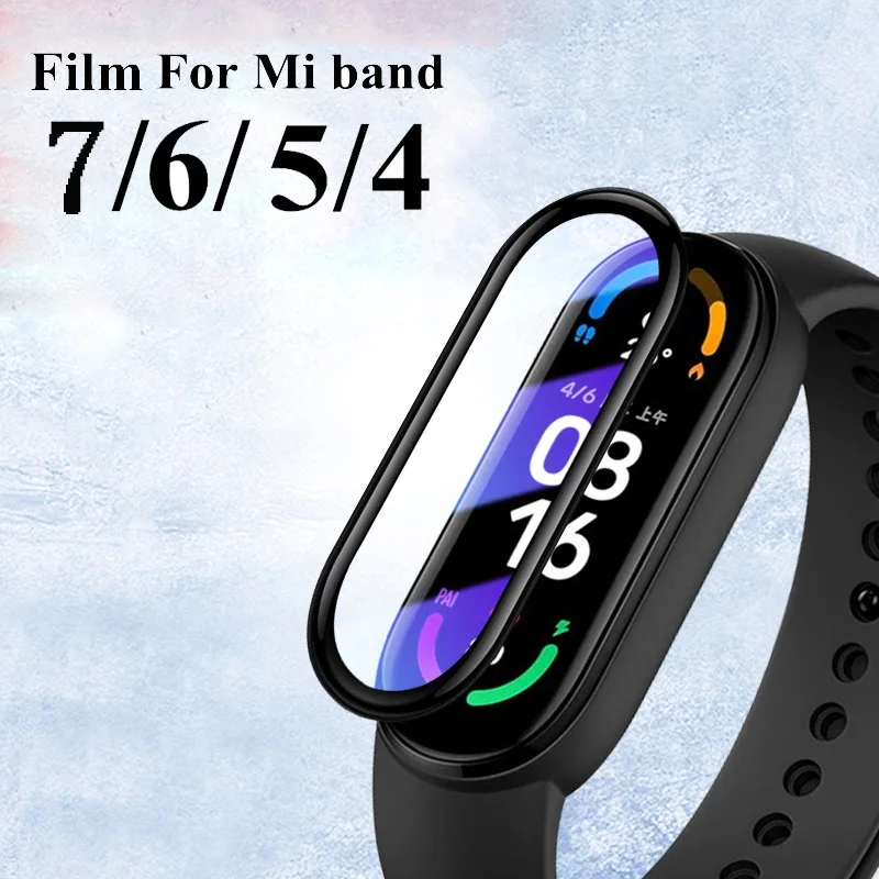 

Стеклянная пленка для Xiaomi Mi band 7 6 5 4, защитная пленка для ремешка, аксессуары для смарт-часов Miband5 miband6, пленка для Mi band 4 5 6 7