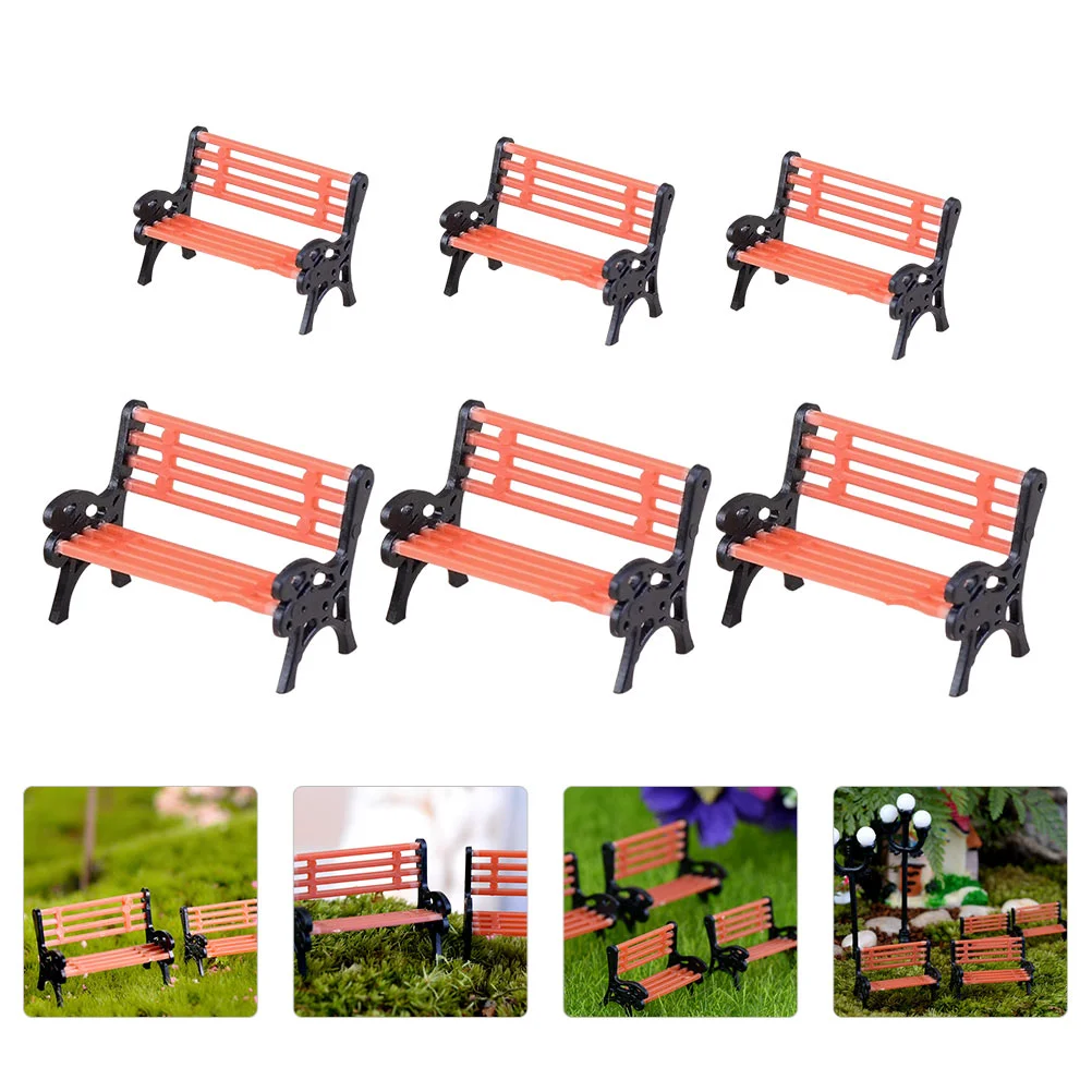 

Miniature Bench Garden Chair Decor Park Furniture Benches Mini Chairs Accessories Fairy Toy Ornaments Porch Maniature Bonsai