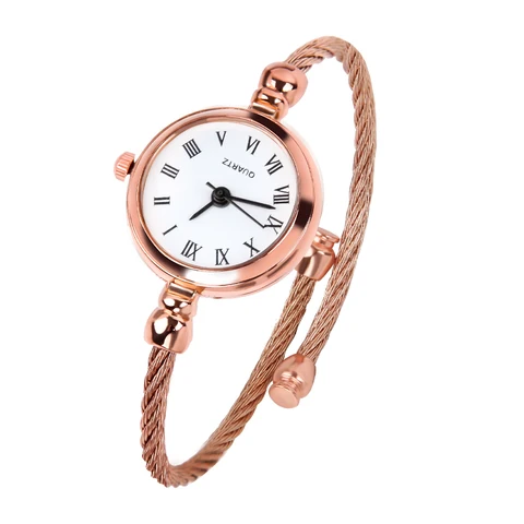 Женские Элегантные Роскошные Дизайнерские кварцевые часы в стиле ретро с металлическим браслетом