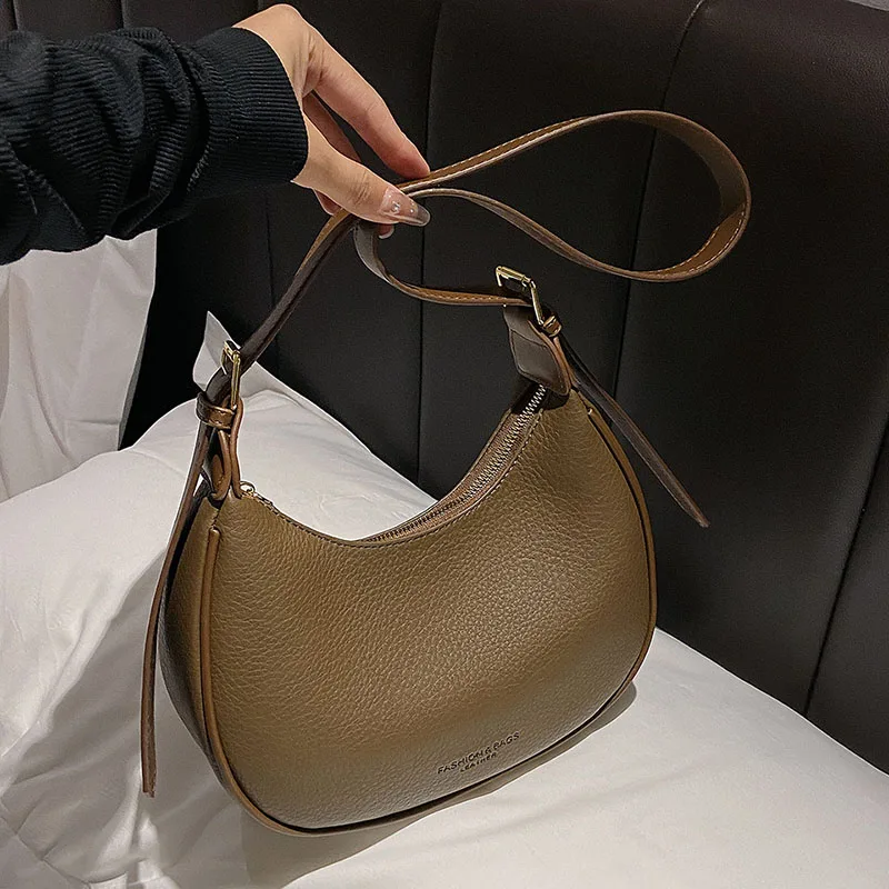 

Полулунная сумка для женщин, Модная стильная женская сумка, дизайнерская Портативная сумка с ручками и сумочкой