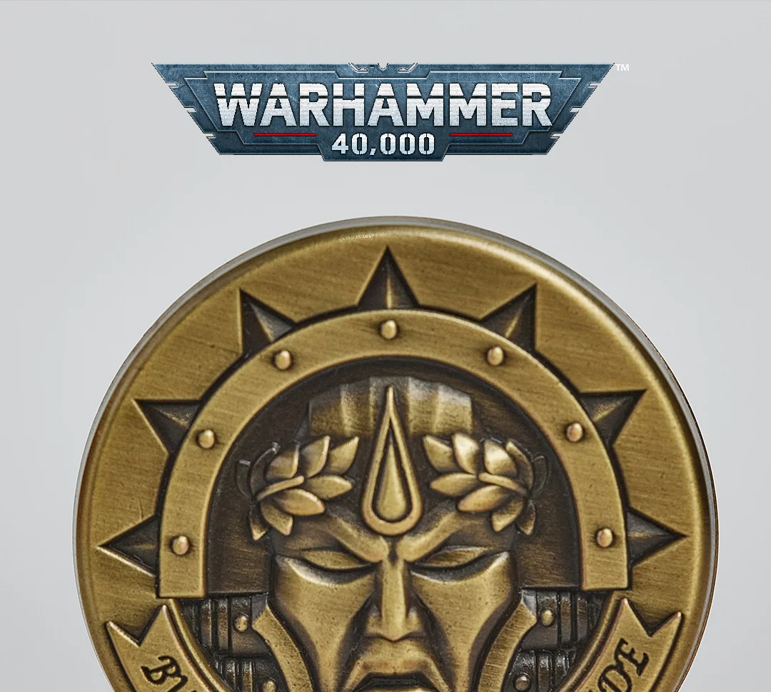 Фото Монета Warhammer 40K Blood Angels Clicking Coin Sanguinius Другие коллекционные монеты Starforged Рождественский подарок №5