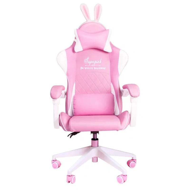 

New high quality WCG gaming chair girls cute pink computer armchair office home lifting adjustable chair swivel massage chair