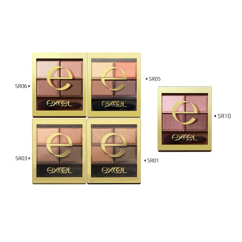

GY Excel Четырехцветные тени для век, искусственные мерцающие матовые шоколадные тени для век, новинка
