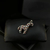 exquisite retro zebra brooch high end men and women horse suit corsage pin accessories cute animal pins rhinestone jewelry gifts