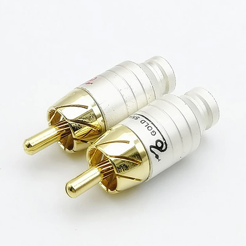 

2pcs RCA Plug Jack Connector Male plug to BNC female jack Connector Adapter for Video Audio Coaxial Coax