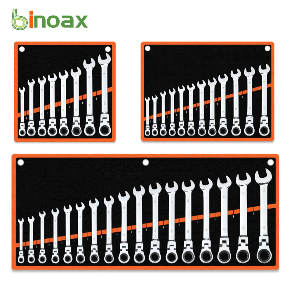 Комплект гаечных ключей Binoax с храповым механизмом и 72 зубцами 8-24 мм - купить по