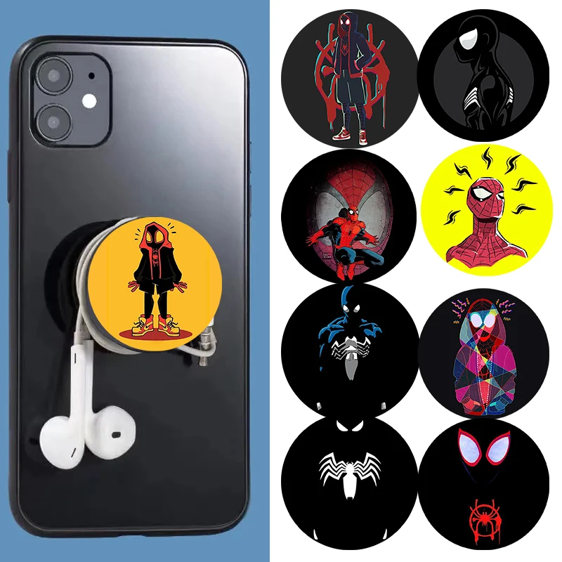 

Spider-Man Marvel Hot Popping Mobile Phone holder Lazy Airbag Retractable Cool Cartoon Gift Phone Buckle Paste Type Mobile Stand