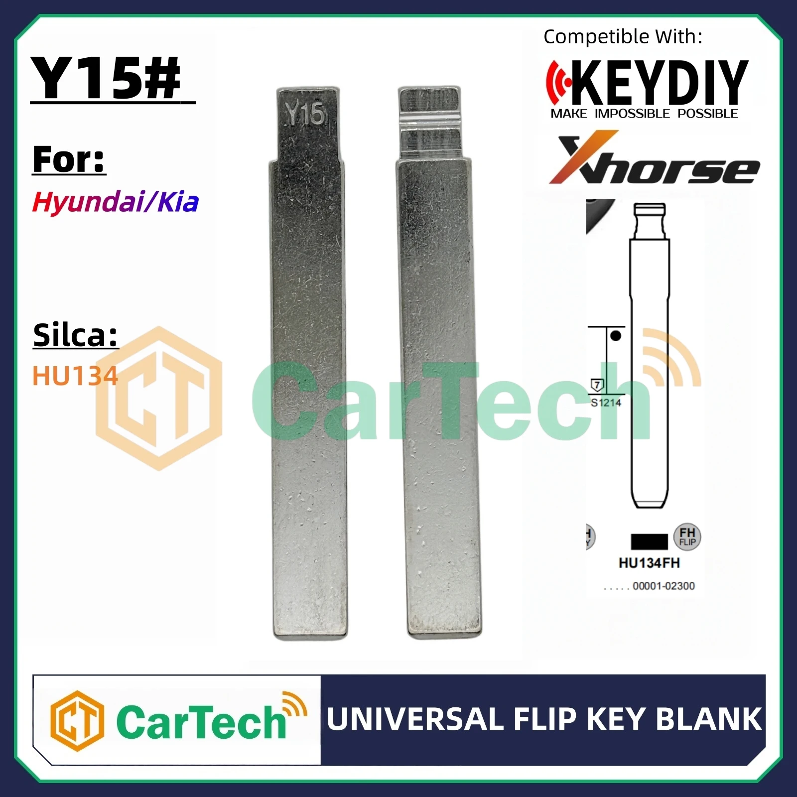 Фото 01 # HU49 необрезанный флип-пустой ключ для KEYDIY KD XHORSE VVDI Универсальный пульт дистанционного управления для Audi VW Volkswagen Seat Porsche Jetta Santana №1