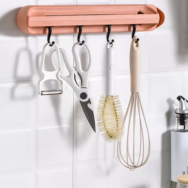 

Kitchen Hook Hanging Kitchenware Hook Wall Mounted Spatula Utensil Storage Rack Bathroom Hair Dryer Shelf Kitchen Organizer
