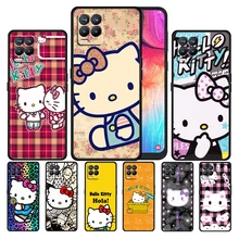 Cute Anime Hello Kitty For OPPO GT Master Find X5 X3 Realme 9 8 6 C3 C21Y Pro Lite A53S A5 A9 2020 Black Phone Case Cover Capa