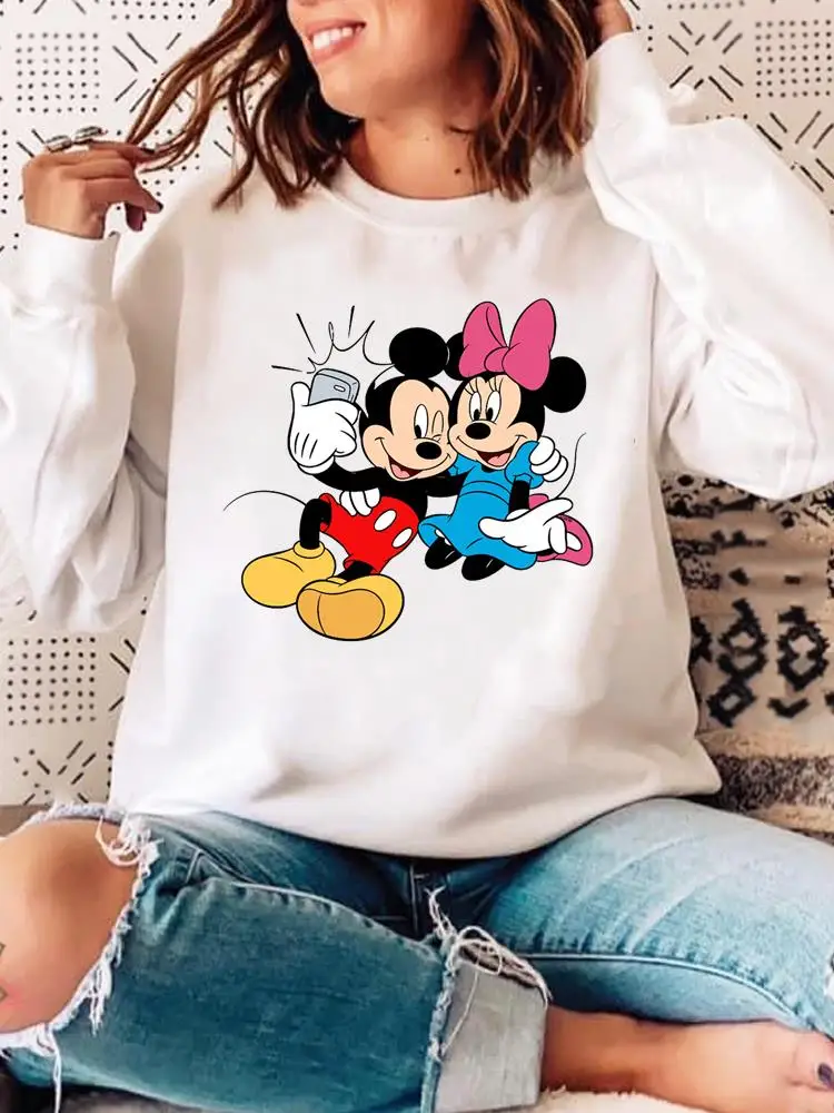

Autumn Spring Female Pullovers Cartoon 90s Sweet Sute Mickey Mouse Holiday Graphic Sweatshirt Disney Fashion Print Women Casual