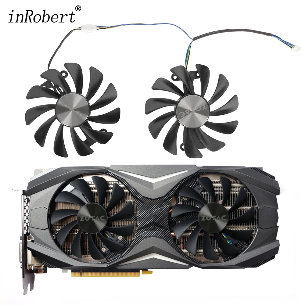 Вентилятор для видеокарты ZOTAC GeForce GTX 1070 1080 AMP Edition GTX1070 GTX1080, 95 мм
