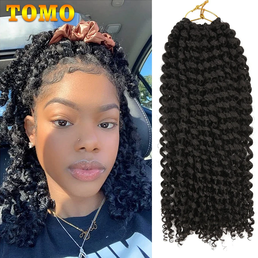 

TOMO Synthetic Water Wave Crochet Braids Hair For Passion Twist Pre-Looped Fluffy Ombre 14 18 22Inch Pre-Twisted For Woman