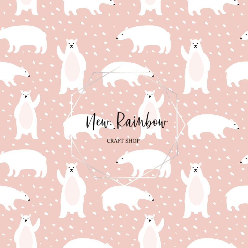 Новая Радужная 30x13 8 см/рулон милые белые медведи с новым годом Рождества личи