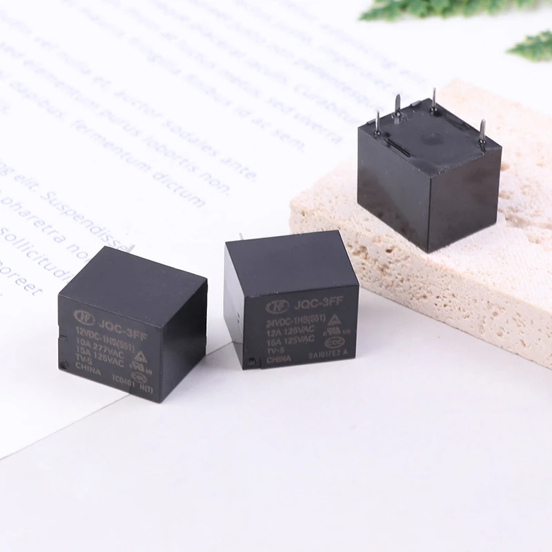 

1Pc Relay HF-JQC-3FF-5V 12V 24V Small Power 4 Feet 10A Group Of Normally Open Dc Relay