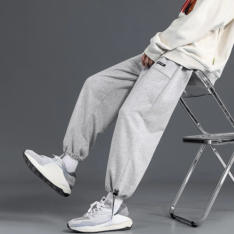 

Новинка 2023, мужские повседневные брюки, модные свободные прямые штаны в стиле хип-хоп