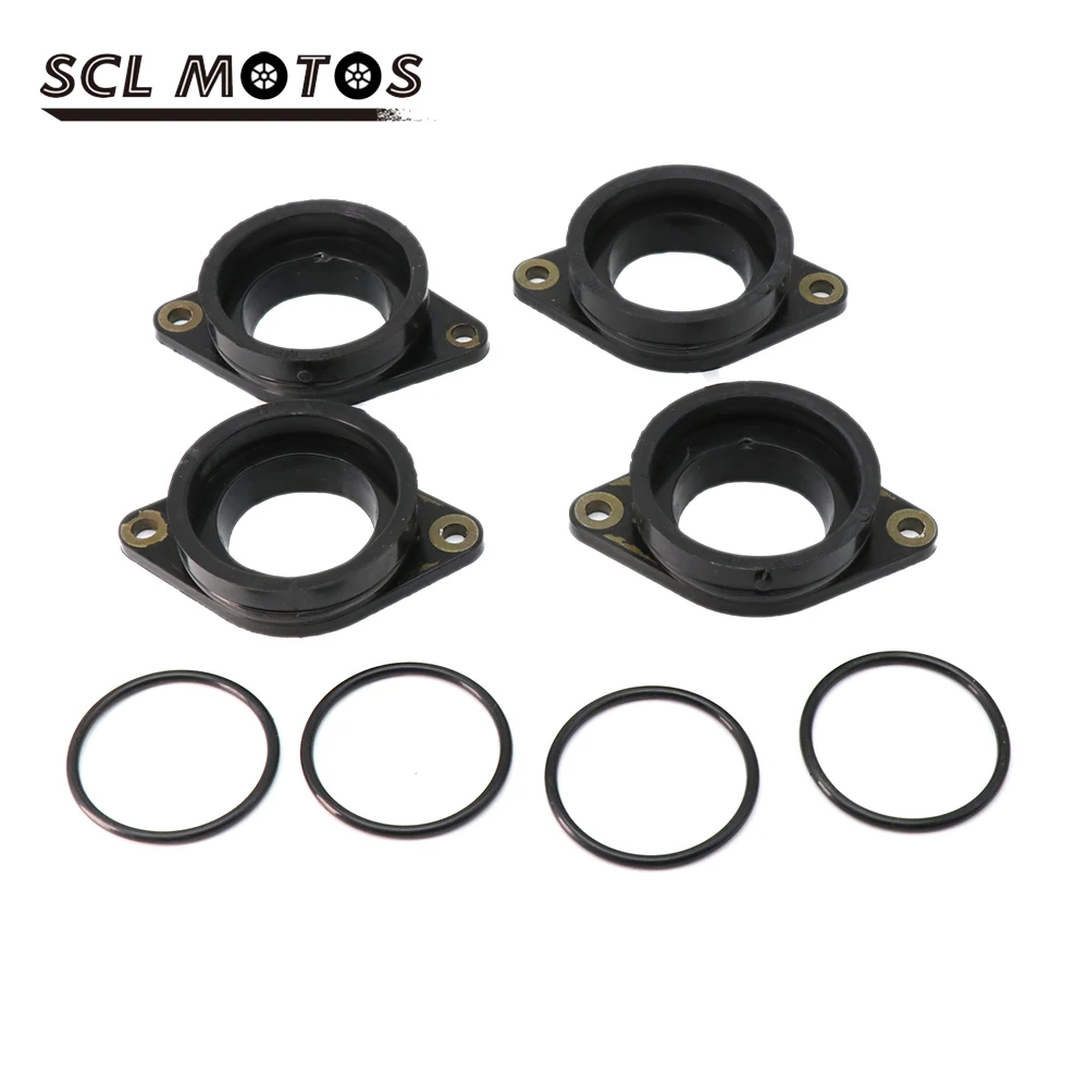 

SCL MOTOS Universal 4pcs/set Motors Motorcycle Rubber Carburetor Intake Manifold Boot Mount Set For 2004-2005 Honda CBR1000RR