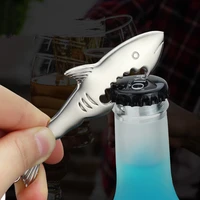 1pc metal beer keychain bottle opener shark kitchen accessories wedding party favor gifts for guests car bag ornament