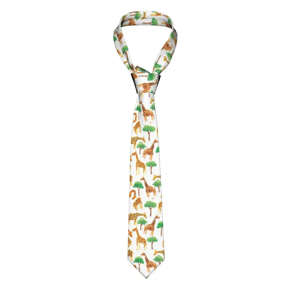

Giraffe Necktie Men Women Polyester 8 cm Animal Lover Zoo Neck Ties Men Silk Narrow Accessories Cravat Wedding Cosplay