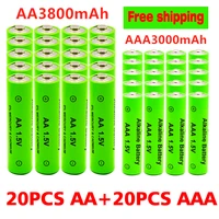 aa aaa rechargeable alkaline batteries 1 5v 3800mah and 3000mah for torch electronic devices mp3 battery