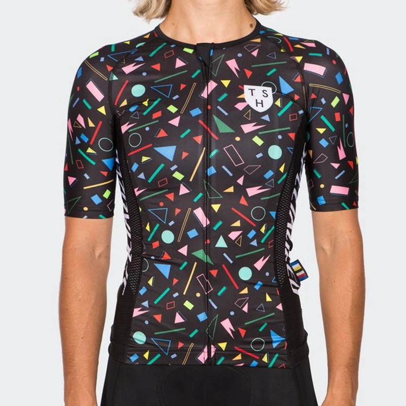 

WOMEN'S RACE FIT JERSEY 2023 Black Female Cycling Clothing Breathable Quick Dry Short Sleeve Jersey Maglia Ciclismo