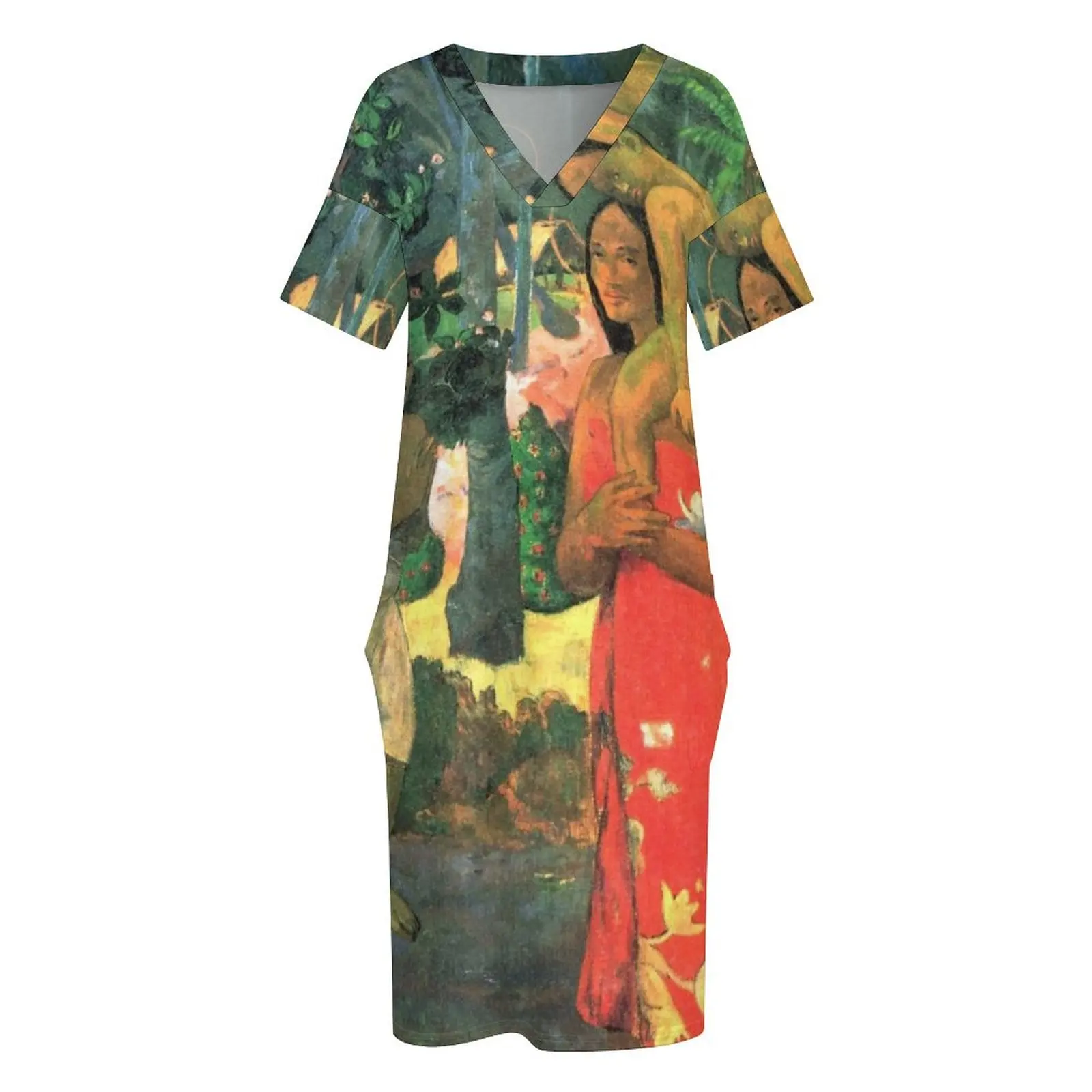 HD La Orana Maria (Hail Mary) от Paul Gauguin HIGH DEFINITION Свободное платье с карманами женское для