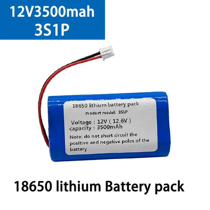 

New 18650 lithium battery pack 12v 3S1P 3500mah built-in BMS, Bluetooth speaker,flashlight, GPS, fascia gun and so on