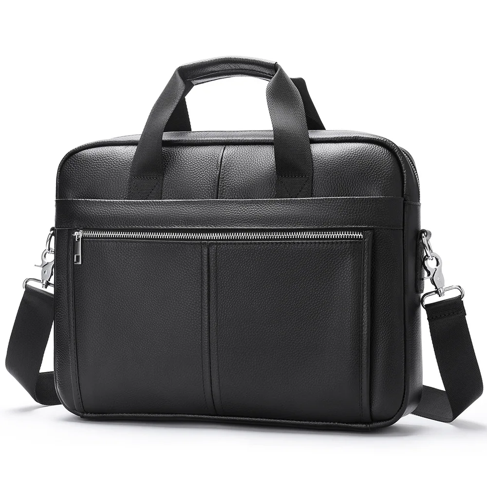 European and American men's briefcase leather top layer cow leather laptop case business briefcase