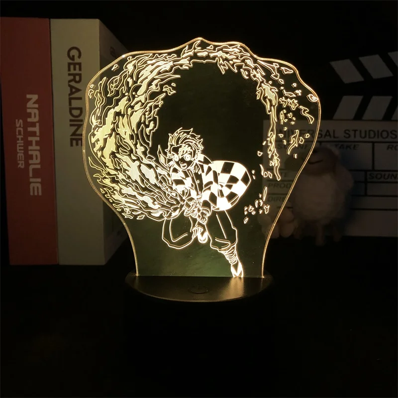 

Kamado Tanjirou Demon Slayer Led Night Light Bluetooth Control for Bright Base Light Decorative Delivery Japanese Anime Manga