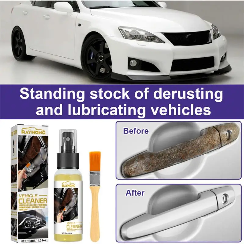 

Multi-purpose Rust Cleaning Agent Portable .simple To Operate Car Rust Remover Spray Effective Multifunctional Brightening Spray