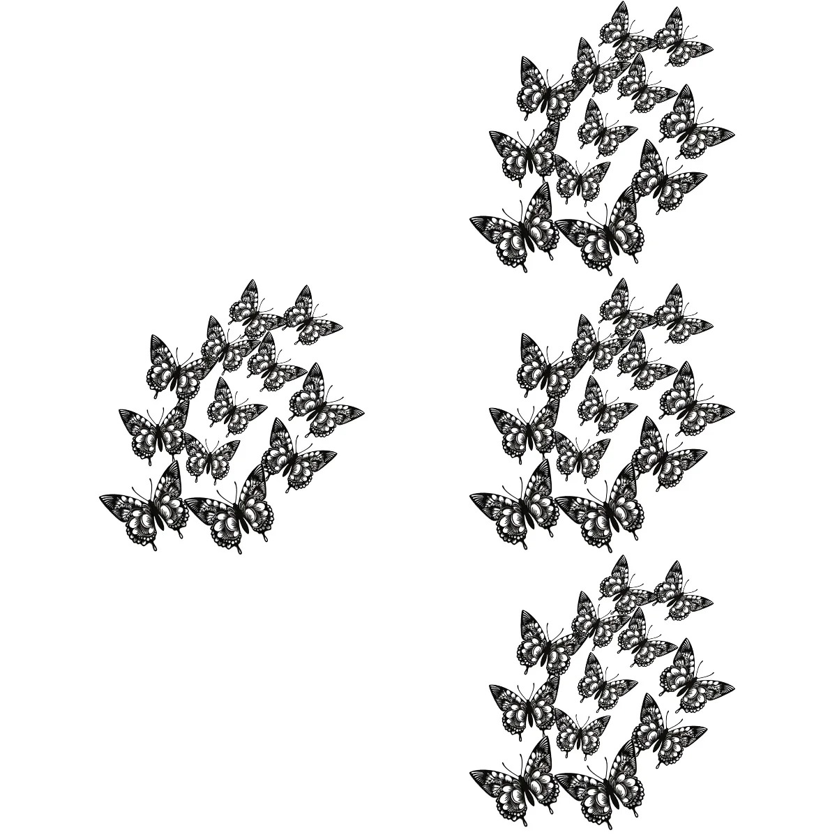 

96 Indoor Butterflies Decals Wall Decorative Stickers 3D Butterflies Ornaments