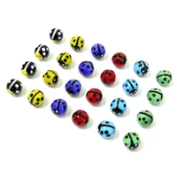 24pcs creative cartoon ladybug cute mushroom design rare glass marbles ball game pinball toys easter party decor gifts for kids