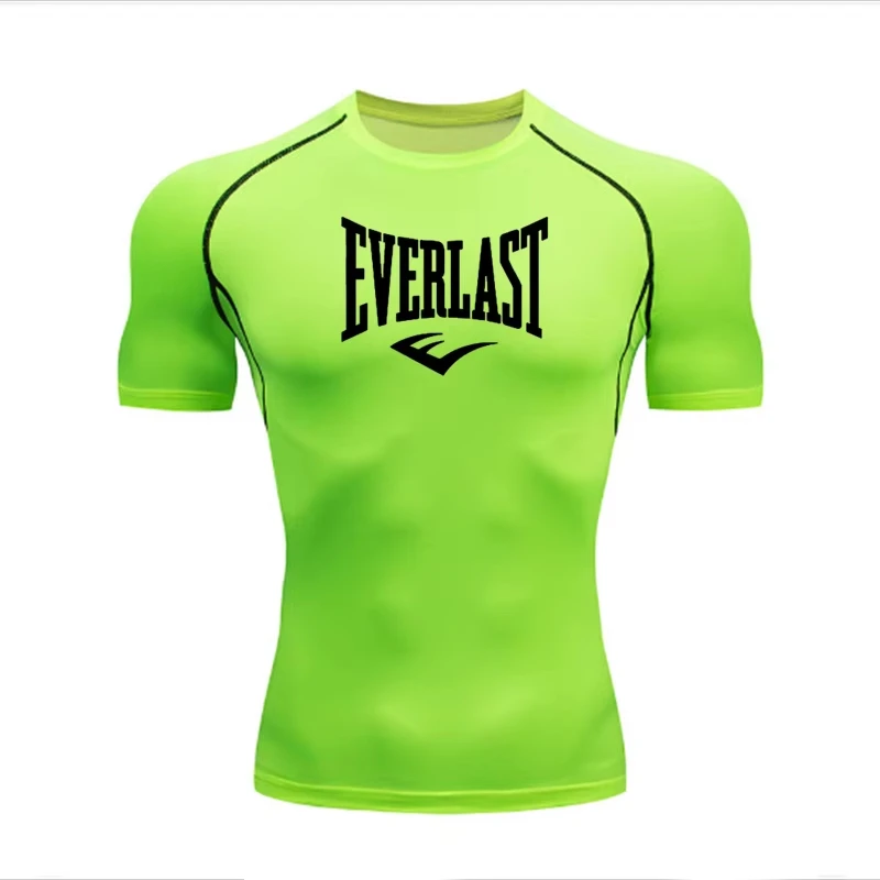 EVERLAST Мужская компрессионная футболка из полиэстера для бега