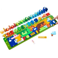 wooden number puzzles montessori toys for toddlers sorting counting game for toddler activities preschool math learning toys for