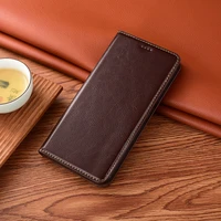 luxury genuine leather case for xiaomi redmi k20 k30s k30i k40 k50 pro plus ultra gaming phone crazy horse magnetic flip cover