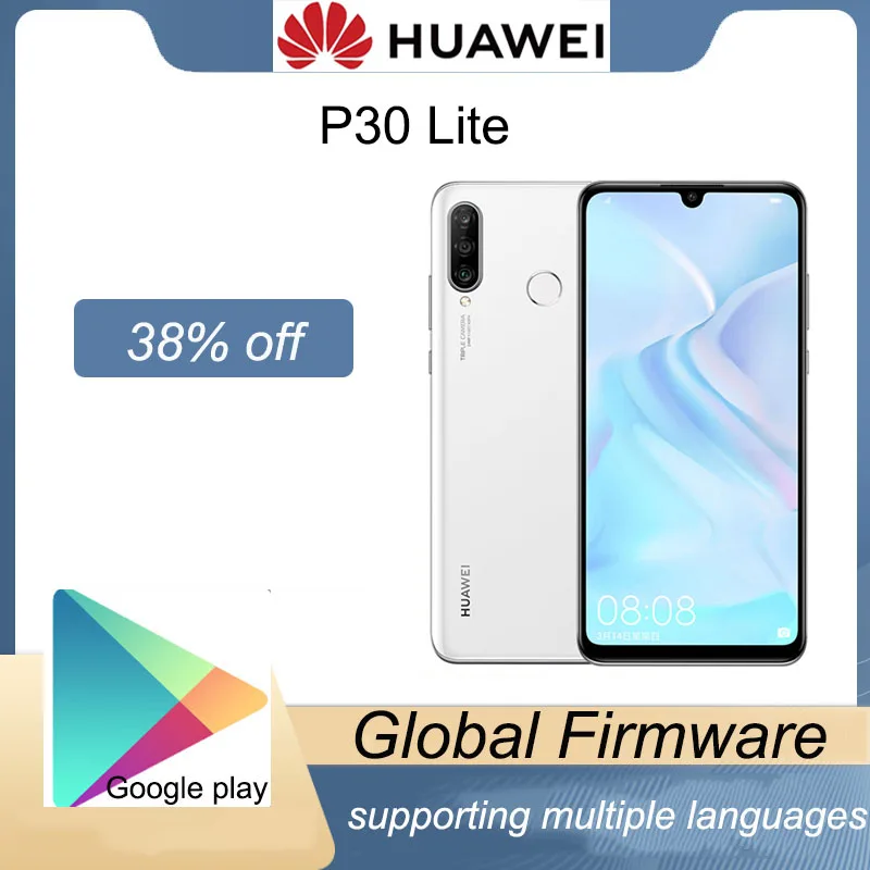 Смартфон HuaWei P30 Lite сканер отпечатков пальцев экран 6 15 дюйма 4 Гб ОЗУ 128 ПЗУ 710 МП Kirin